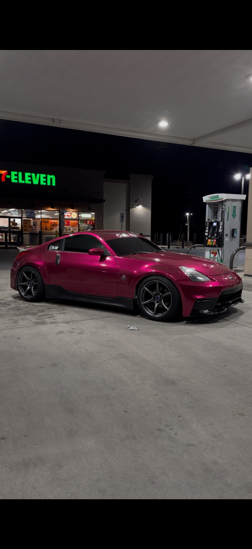 Magenta Nissan 350Z window tinting in Waldorf, MD