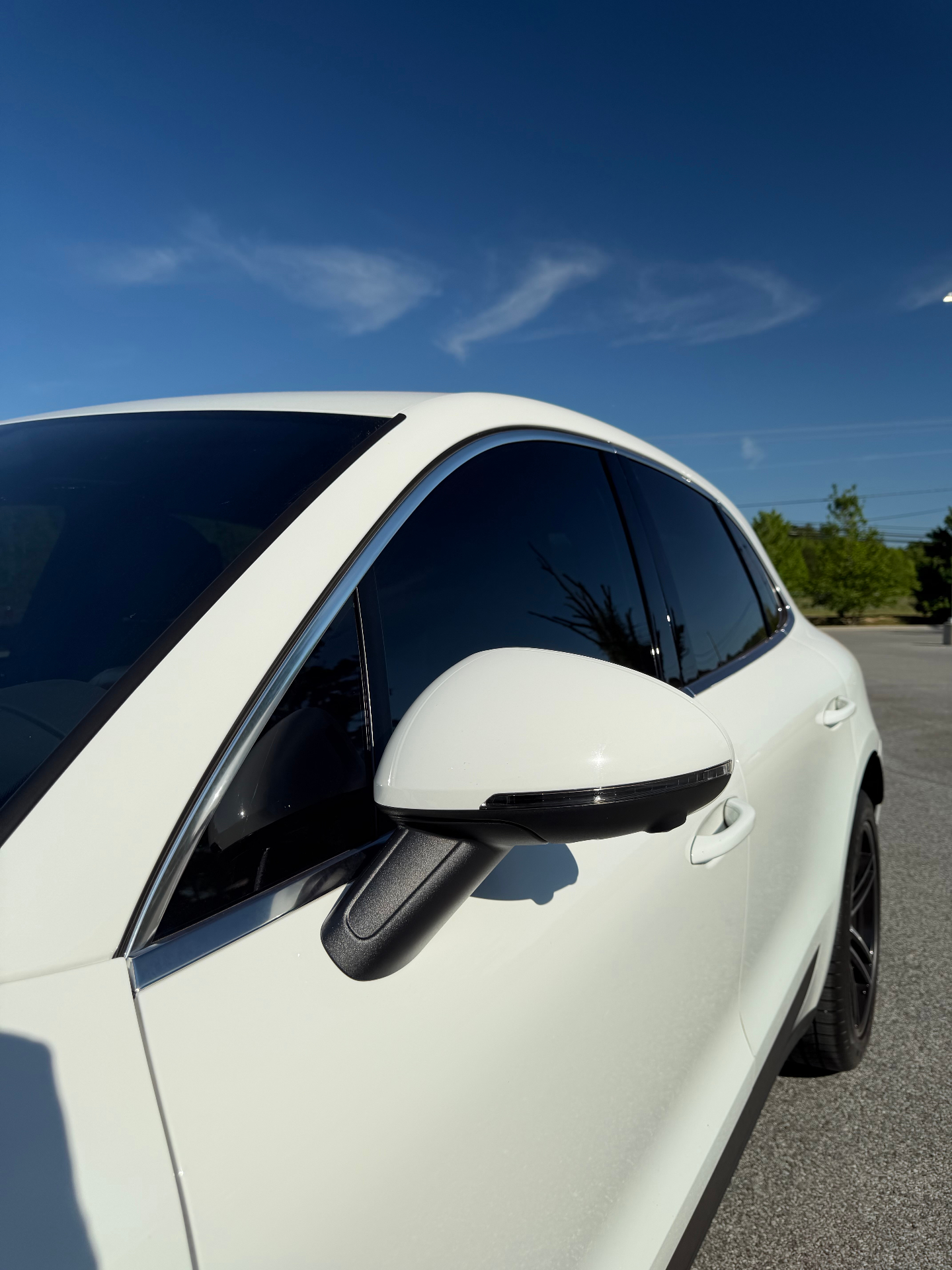 Porsche Macan tinted window detail by Wrapped by Jordy
