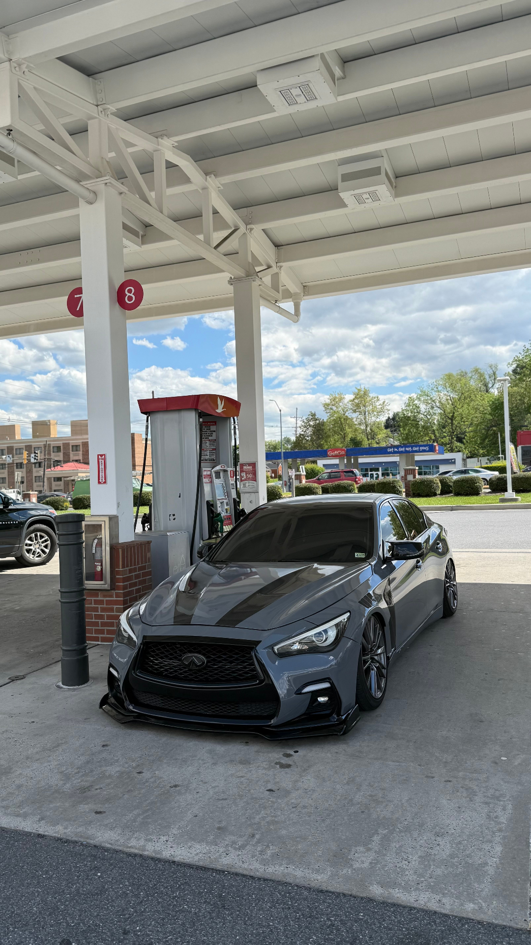 Gray Infiniti Q50 window tint, Waldorf MD